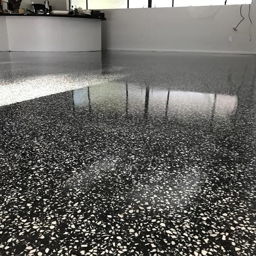 Çimento Terrazzo yüzeyi yakın plan