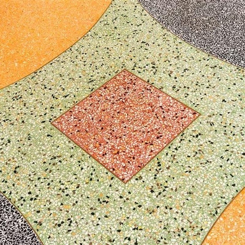 Epoksi Terrazzo yüzeyi yakın plan